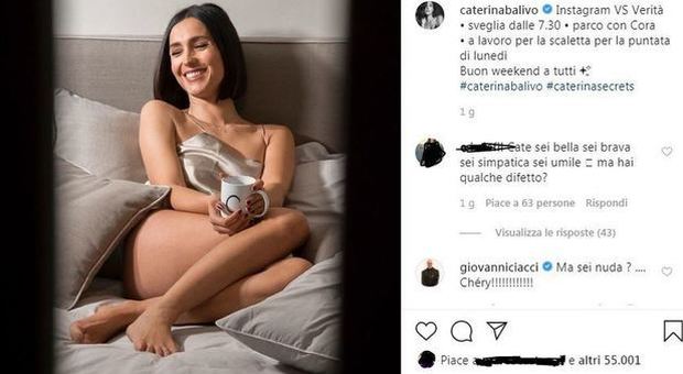 Caterina Balivo e la foto supersexy su Instagram: Giovanni Ciacci la fulmina con una battuta