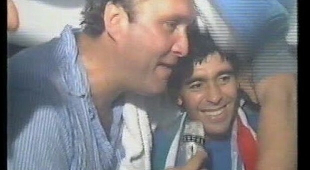 Giampiero Galeazzi e Diego Armando Maradona