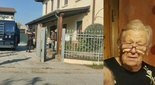 La casa dei due coniugi a Cadoneghe con i carabinieri