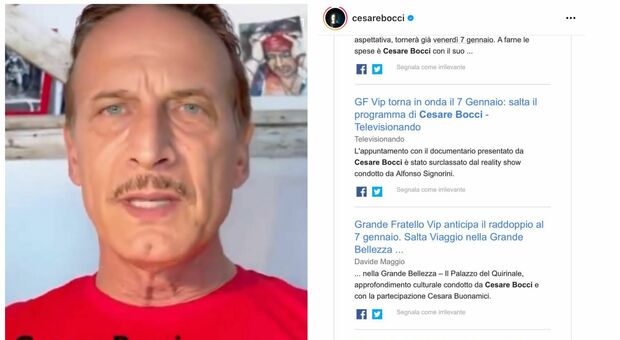 L'attore e conduttore Cesare Bocci ha attaccato Mediaset con un post su Instagram