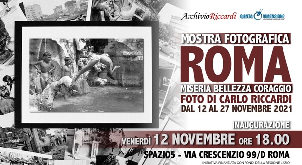 A Roma, da oggi fino al 27 novembre, saranno esposti 60 scatti del celebre fotografo Carlo Riccardi sulla Roma del secondo dopoguerra