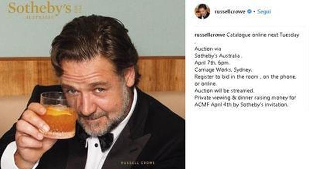 Russell Crowe lancia un'asta per pagarsi il divorzio: ecco i cimeli messi in vendita dall'attore