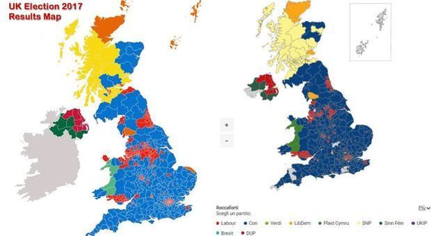 Regno Unito, lo spoglio e i dati in tempo reale: ecco la distribuzione dei seggi
