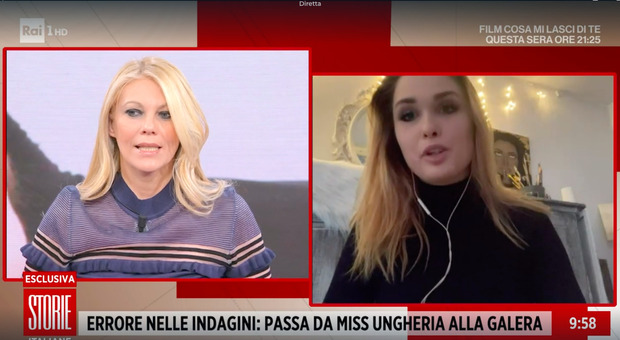 Miss Ungheria Greta Gila a Storie Italiane: «In galera ingiustamente, chiedo risarcimento all'Italia»