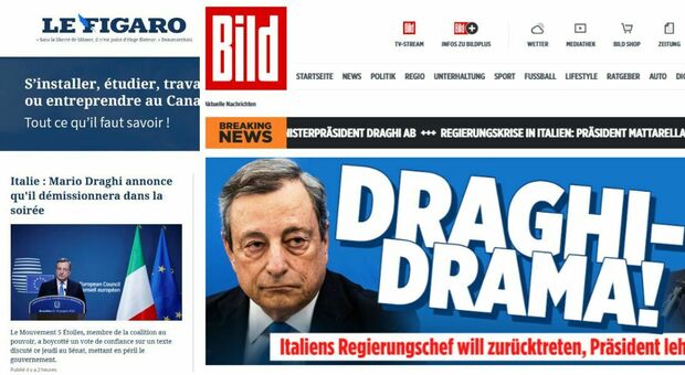 Draghi, le dimissioni sui giornali europei. Le Figaro: «Una storia italiana». Bild: «Dramma». Bbc: «Crolla la coalizione»