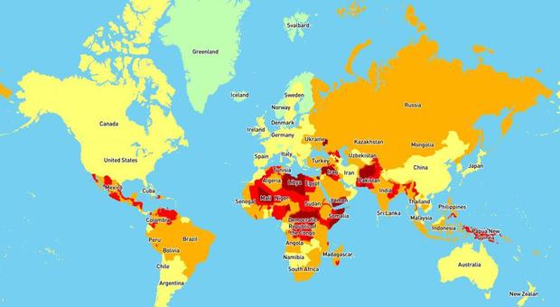 Viaggiatori avvertiti: ecco i paesi più pericolosi del mondo