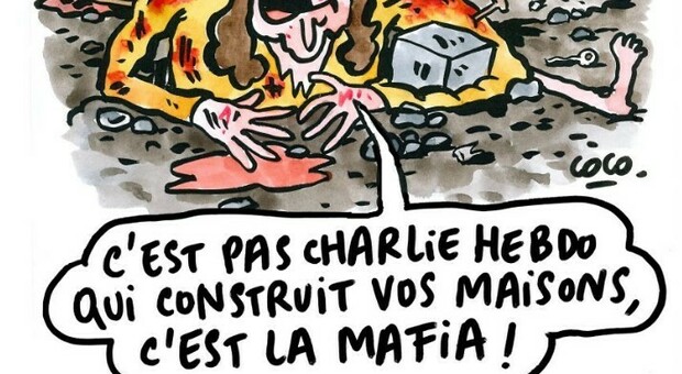 Le vignette di Charlie Hebdo su Amatrice, a Parigi scatta il processo per diffamazione