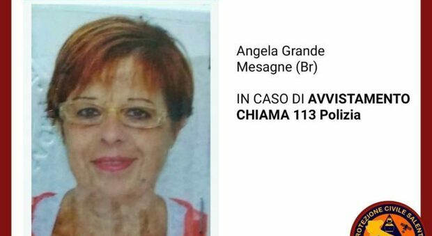 Angela Grande, scomparsa nel brindisino: trovata dopo tre giorni. «Sta bene»