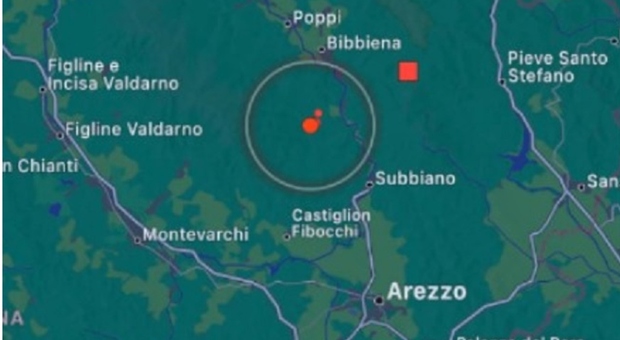 Terremoto oggi ad Arezzo, scossa nella notte con epicentro Talla