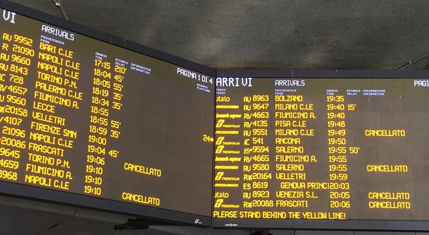 Treni, domani forti disagi sui regionali per Frosinone, Ciampino, Latina e Pescara: tutte le tratte interessate