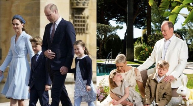 Kate Middleton sostituisce la Regina e Charlene di Monaco torna a mostrarsi in pubblico: ecco come hanno trascorso la Pasqua i Reali