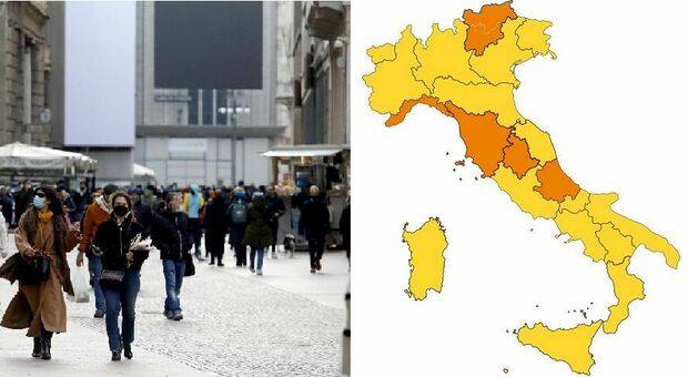 Zona arancione, le regioni che rischiano (anche Lombardia e Lazio). Umbria e Abruzzo da rosso