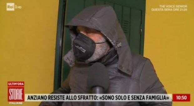 Peppino, sfrattato dalla casa popolare chiede aiuto a Storie Italiane: «Sono malato, non so dove andare»