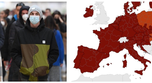 Covid, Italia tutta rosso scuro nella mappa Ecdc: massimo rischio epidemiologico