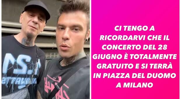 Fedez e J-Ax scaldano la voce prima del grande concerto che li vedrà protagonisti sul palco davanti al Duomo di Milano