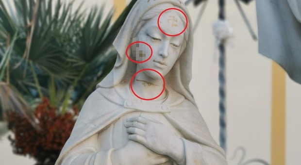 Salento, la statua della Madonna deturpata e oltraggiata da vandali