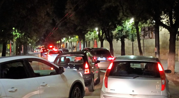 Traffico su via XXV Luglio a Lecce