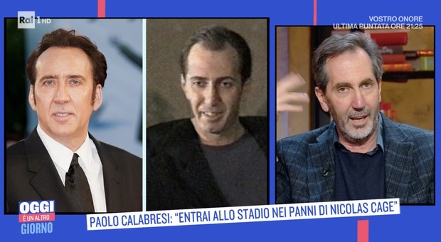 Paolo Calabresi racconta a Serena Bortone il momento in cui si finse l'attore americano, Nicolas Cage