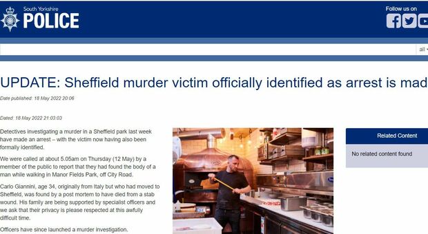 Pizzaiolo di Mesagne ucciso in Gran Bretagna: due arresti, anche un minorenne