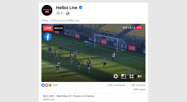 Helbiz, la Serie B sbarca su Facebook: tutte le partite trasmesse in live. Ecco come vederle