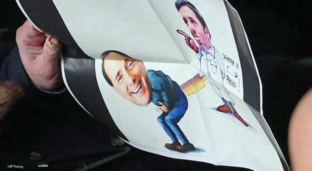 Quirinale, la vignetta di Calderoli su Renzi e Berlusconi