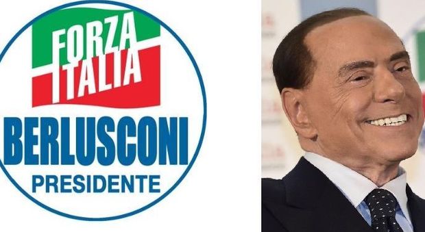 Berlusconi presenta il logo di Forza Italia: c’è il suo nome anche se non è candidabile