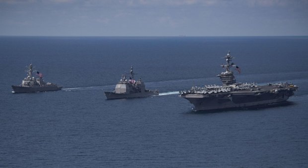 La portaerei Vinson vicino alla Corea? Il Pentagono: «Navigava in direzione opposta»